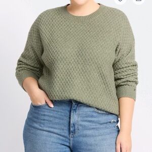 Classic Olive Women's Crew Neck Sweater